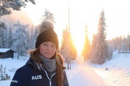 Taylah O'Neill in Ruka, Finland, December 2021. Credit - @taylahoneill, Instagram.