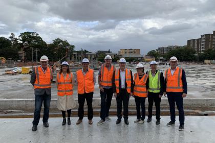 The UNSW Sports Advisory Council inspecting the site