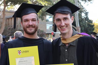 Dean Towers and Brandon Jack at their graduation from UNSW